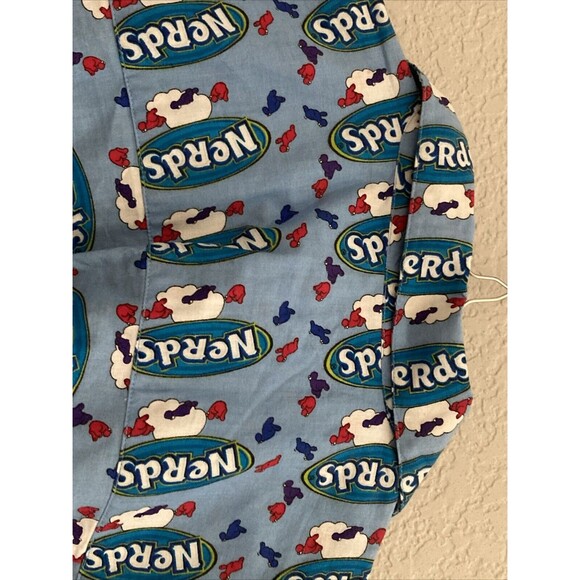 Vintage Nerds Candy Button Up Short Sleeve Collared Blue Shirt Men's Size L - Picture 11 of 14